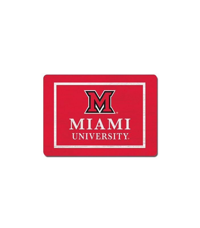 Miami University Red Wooden Magnet