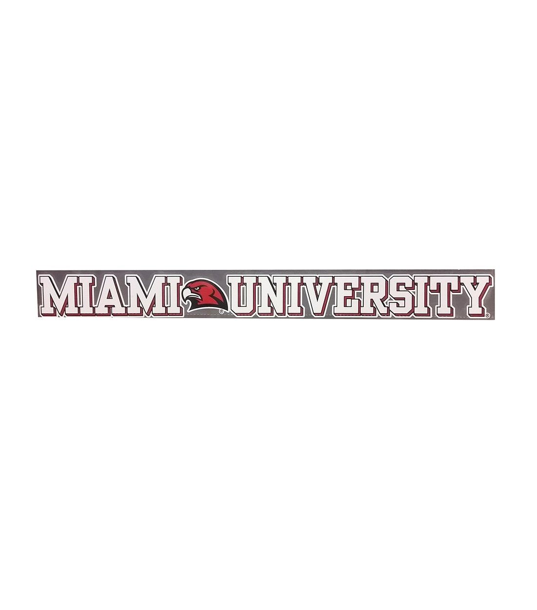Miami University with Hawk's Head Static Decal