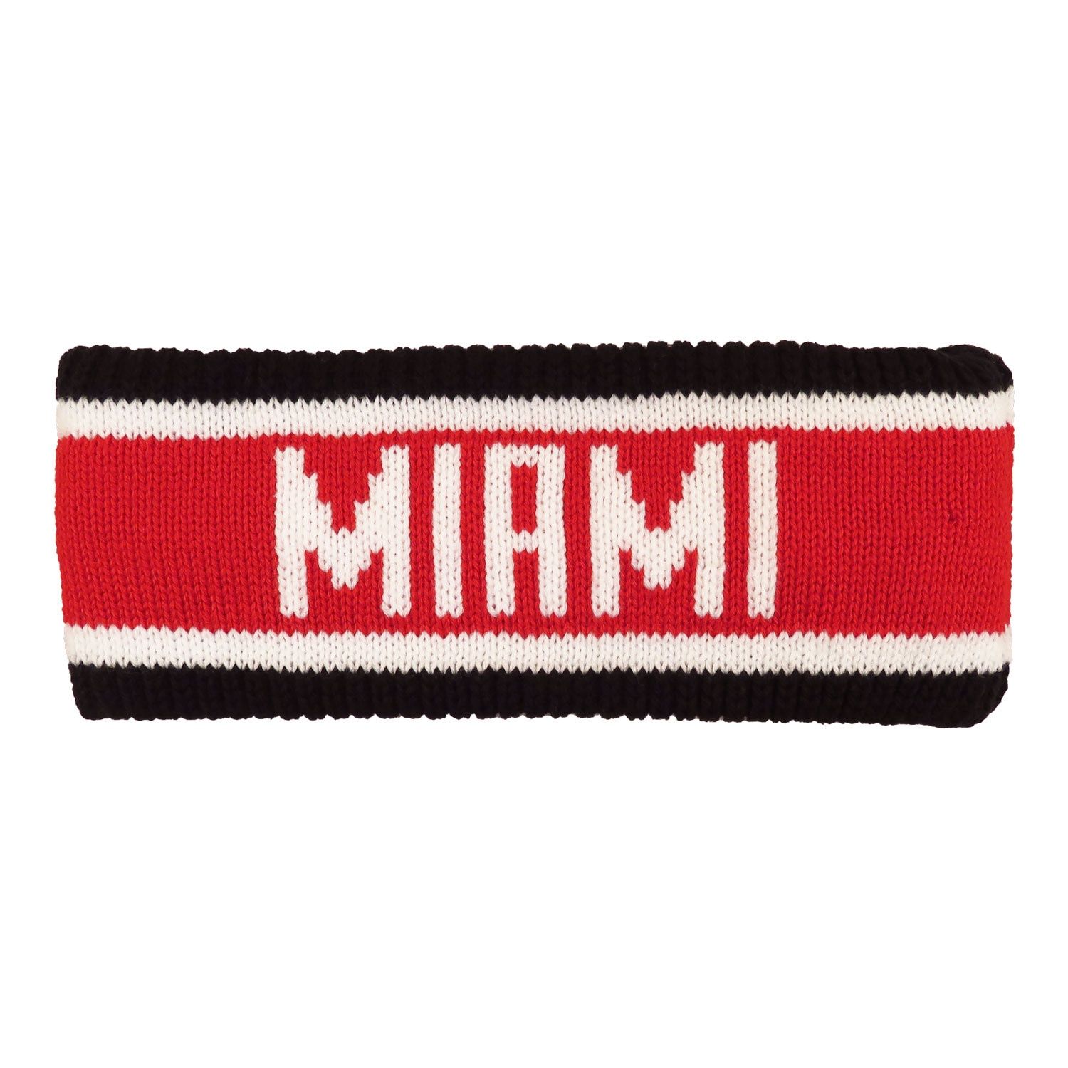 Miami University Red, Black &amp; White Sewn Headband