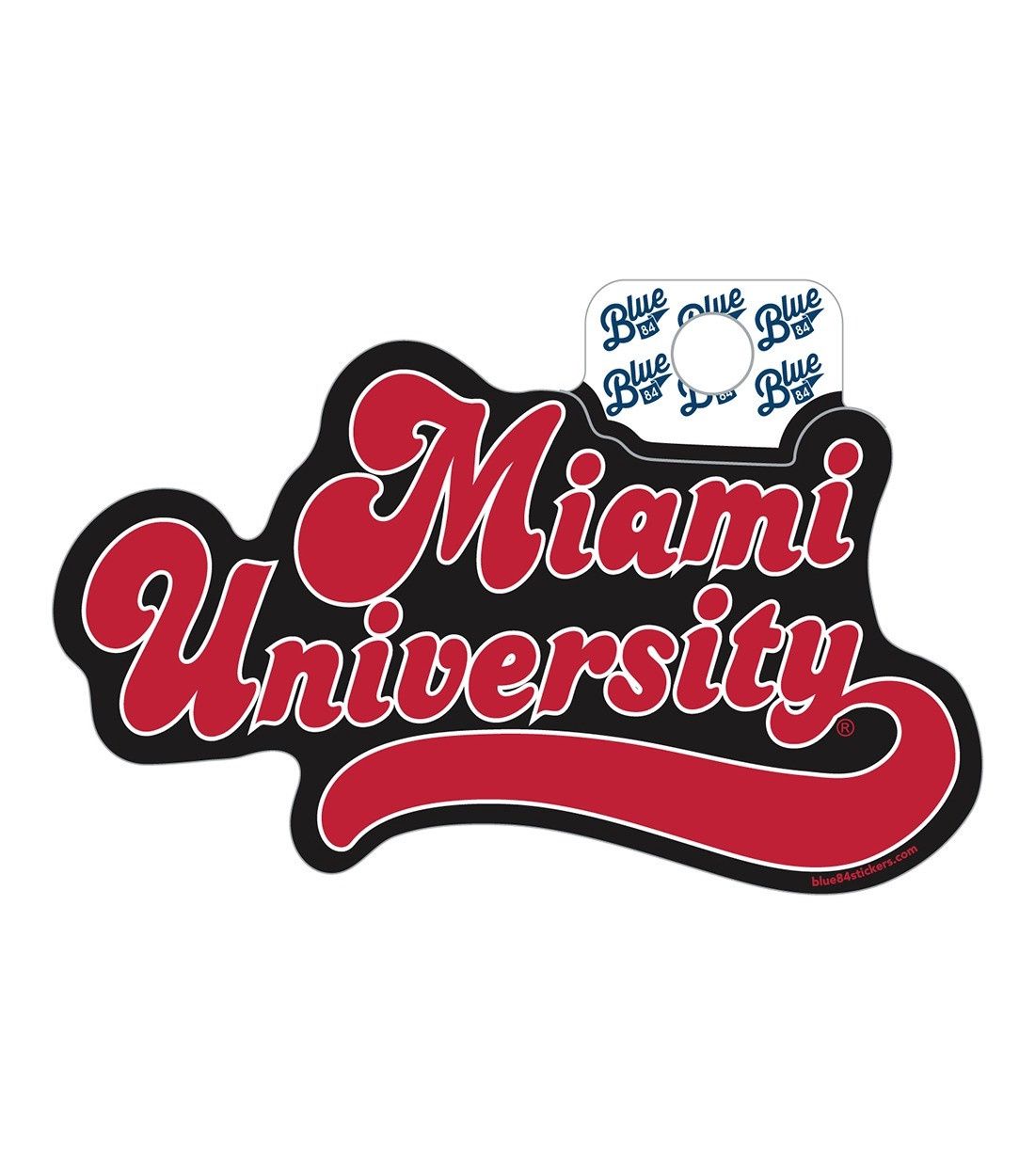 Miami University Retro Script Sticker
