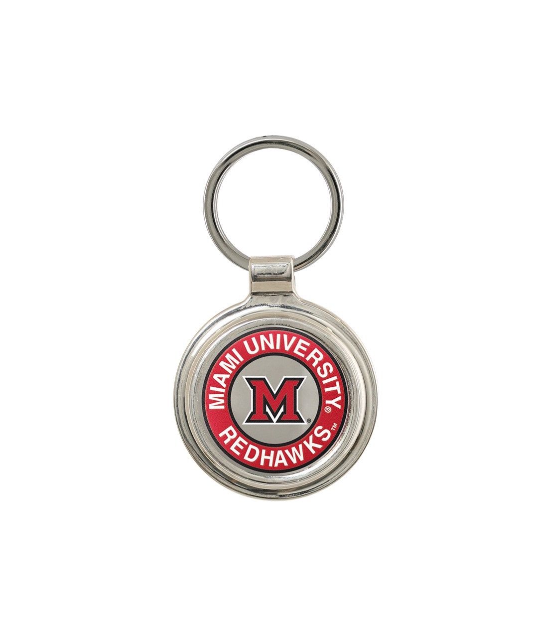 Miami University Round Red Key Tag