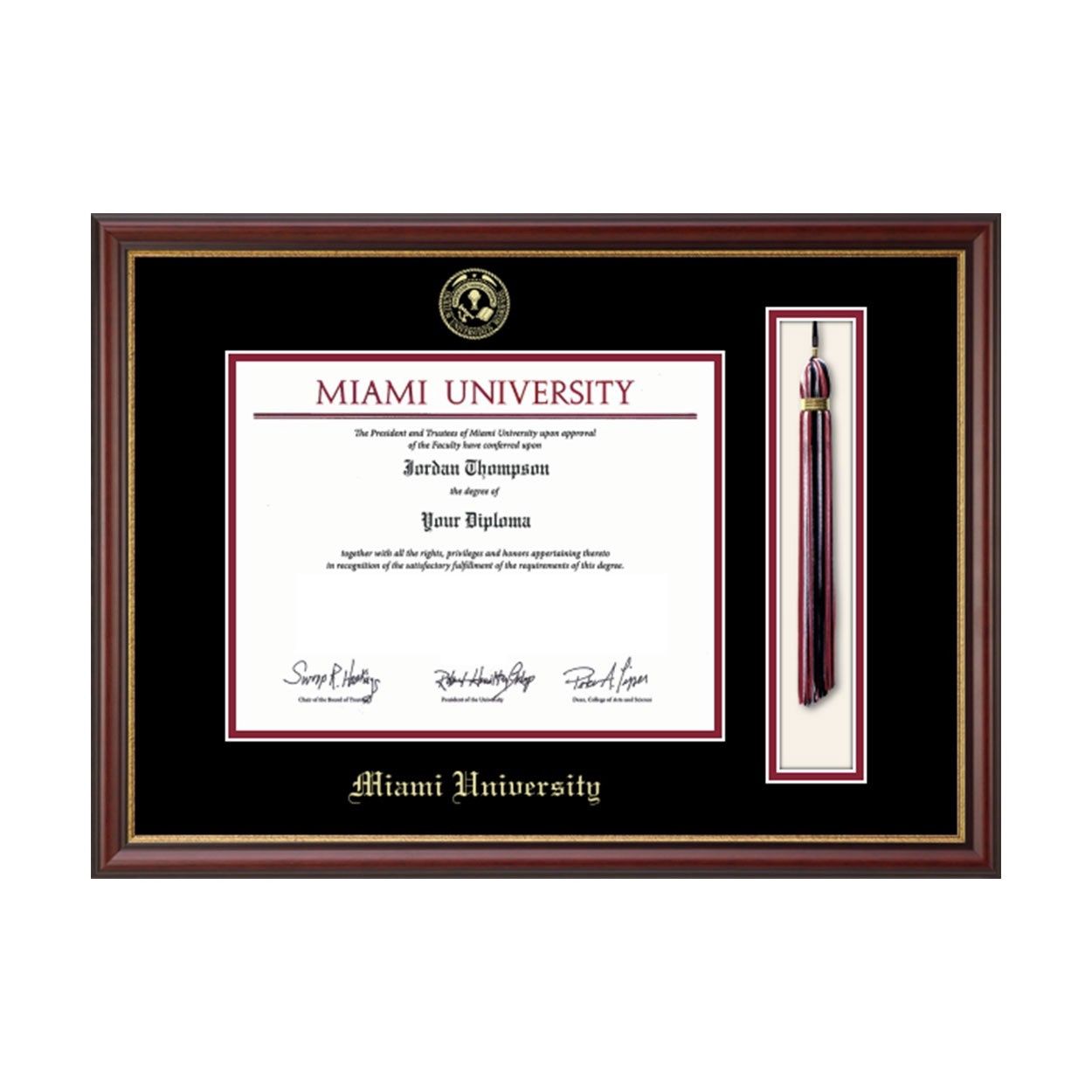 Miami University Tassel Edition Diploma Frame 6