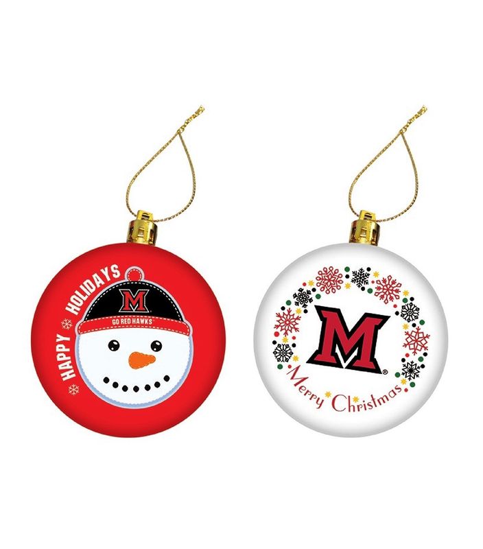Miami University Two-Pack Holiday Ornaments