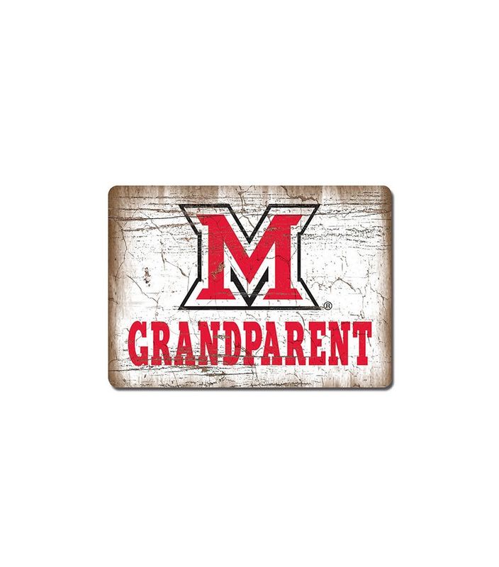 Miami University Wooden Grandparents Magnet