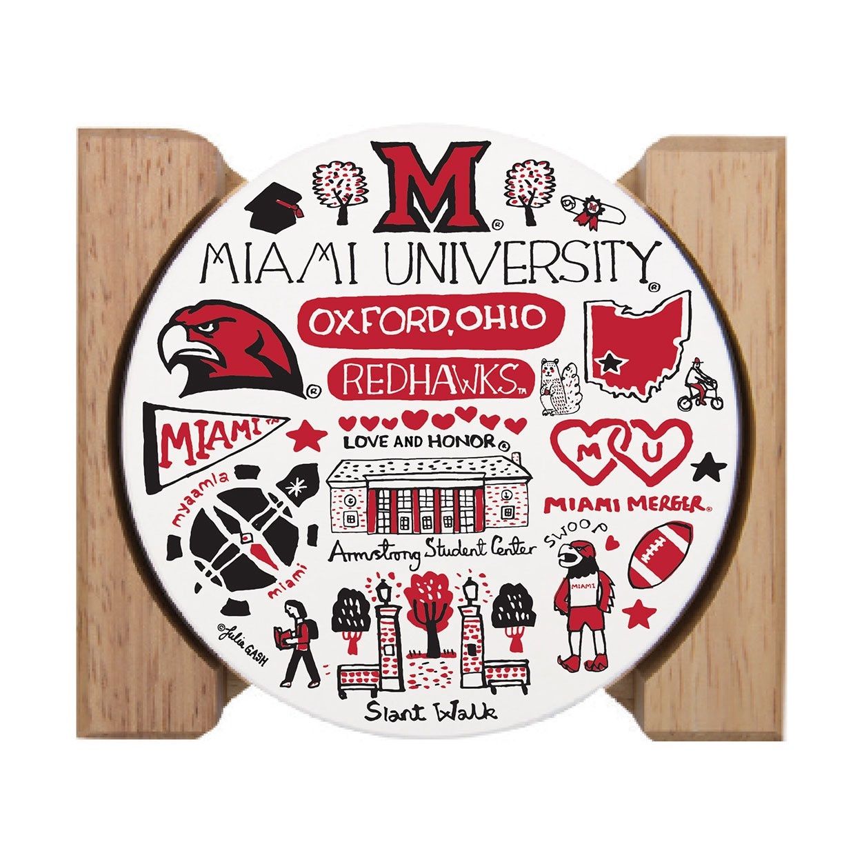 Neil Miami Julia Gash Design Ceramic Coasters