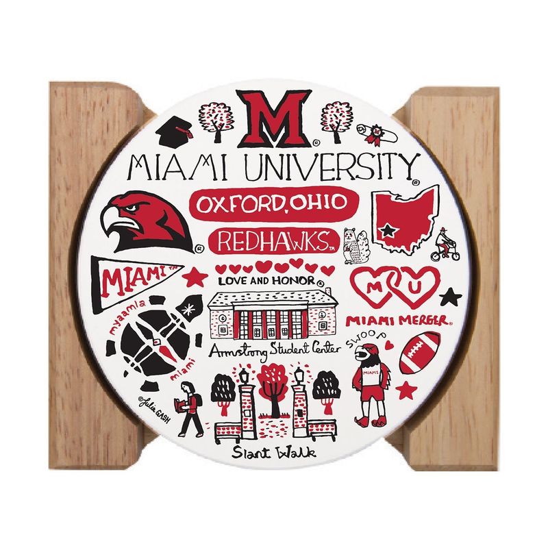Neil Miami Julia Gash Design Ceramic Coasters