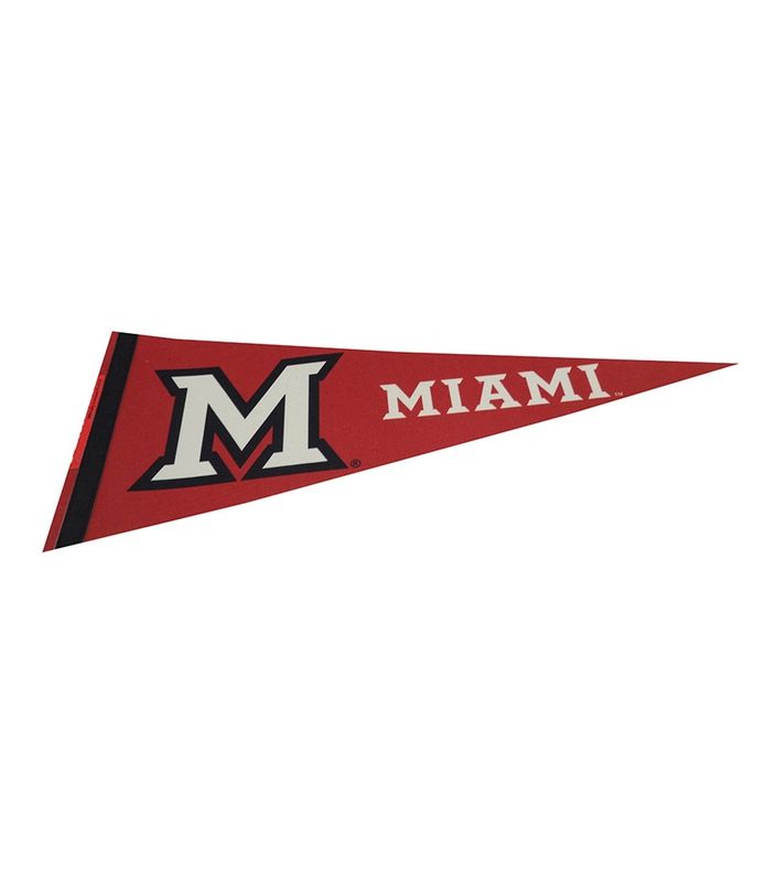 Red Miami University Block M Pennant
