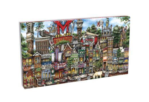 Pubs of Oxford 20" x 40" Unframed Canvas DS