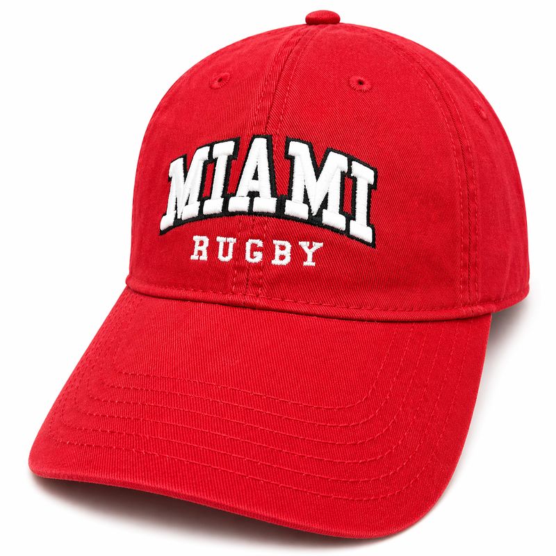 Miami University RedHawks Legacy Scarlet Rugby Adjustable Hat – EZA Relaxed Twill Cap