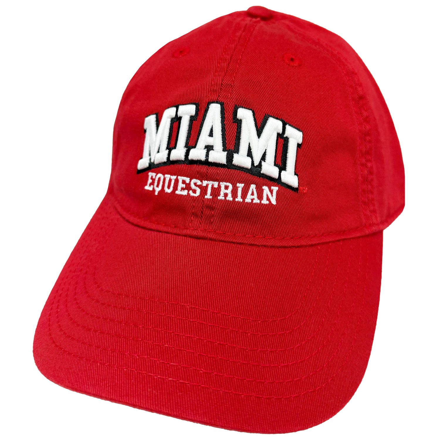 Miami University RedHawks Legacy Scarlet Equestrian Adjustable Hat – EZA Relaxed Twill Cap