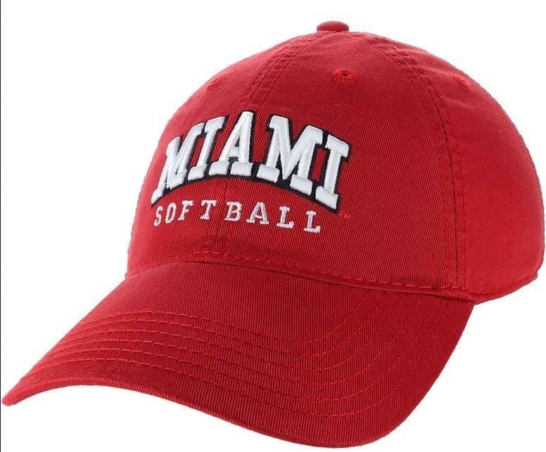 Red Adjustable Softball Hat