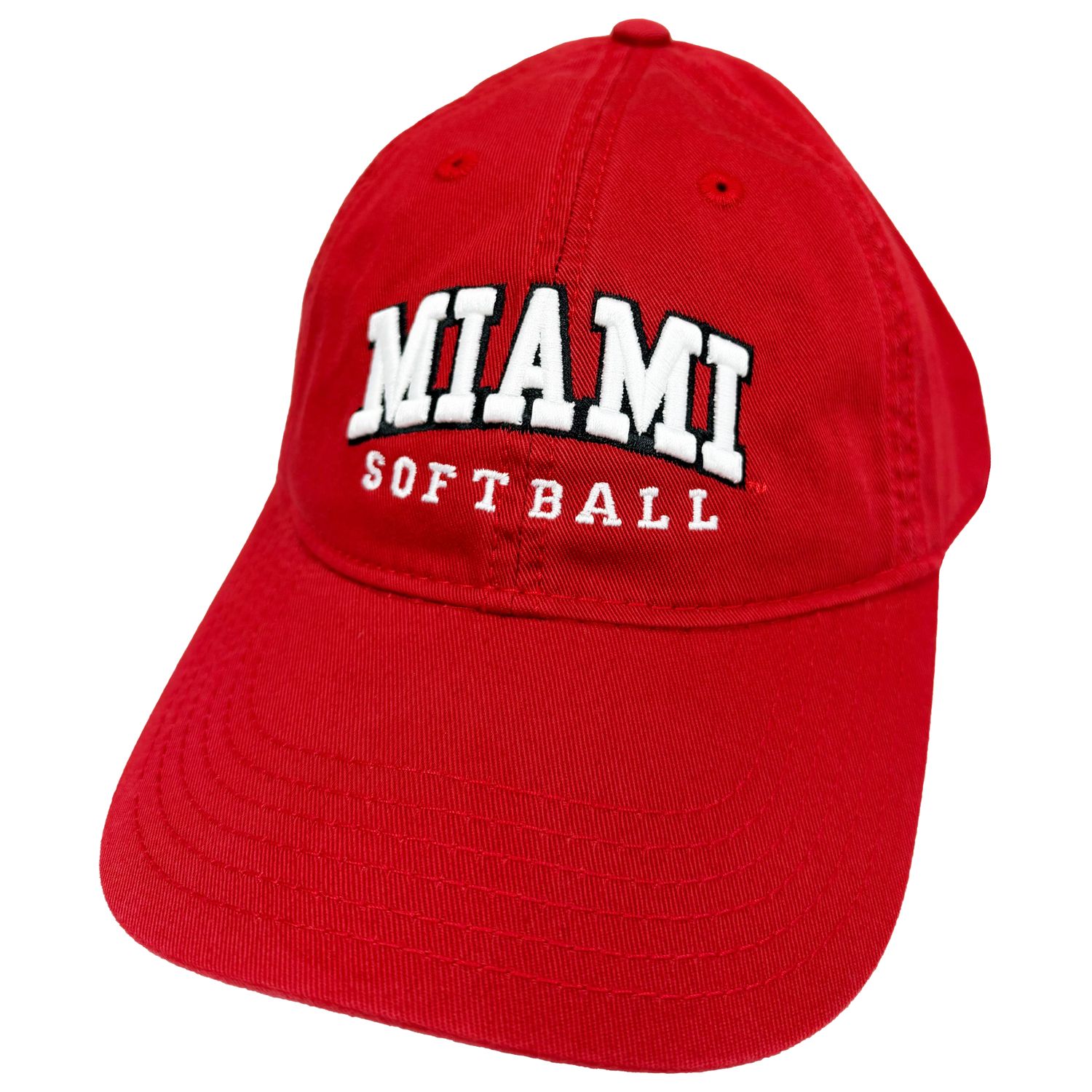 Miami University RedHawks Legacy Scarlet Softball Adjustable Hat – EZA Relaxed Twill Cap