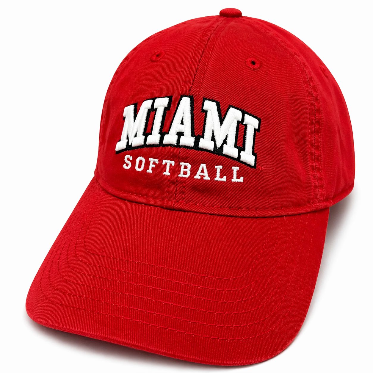 Miami University RedHawks Legacy Scarlet Softball Adjustable Hat – EZA Relaxed Twill Cap