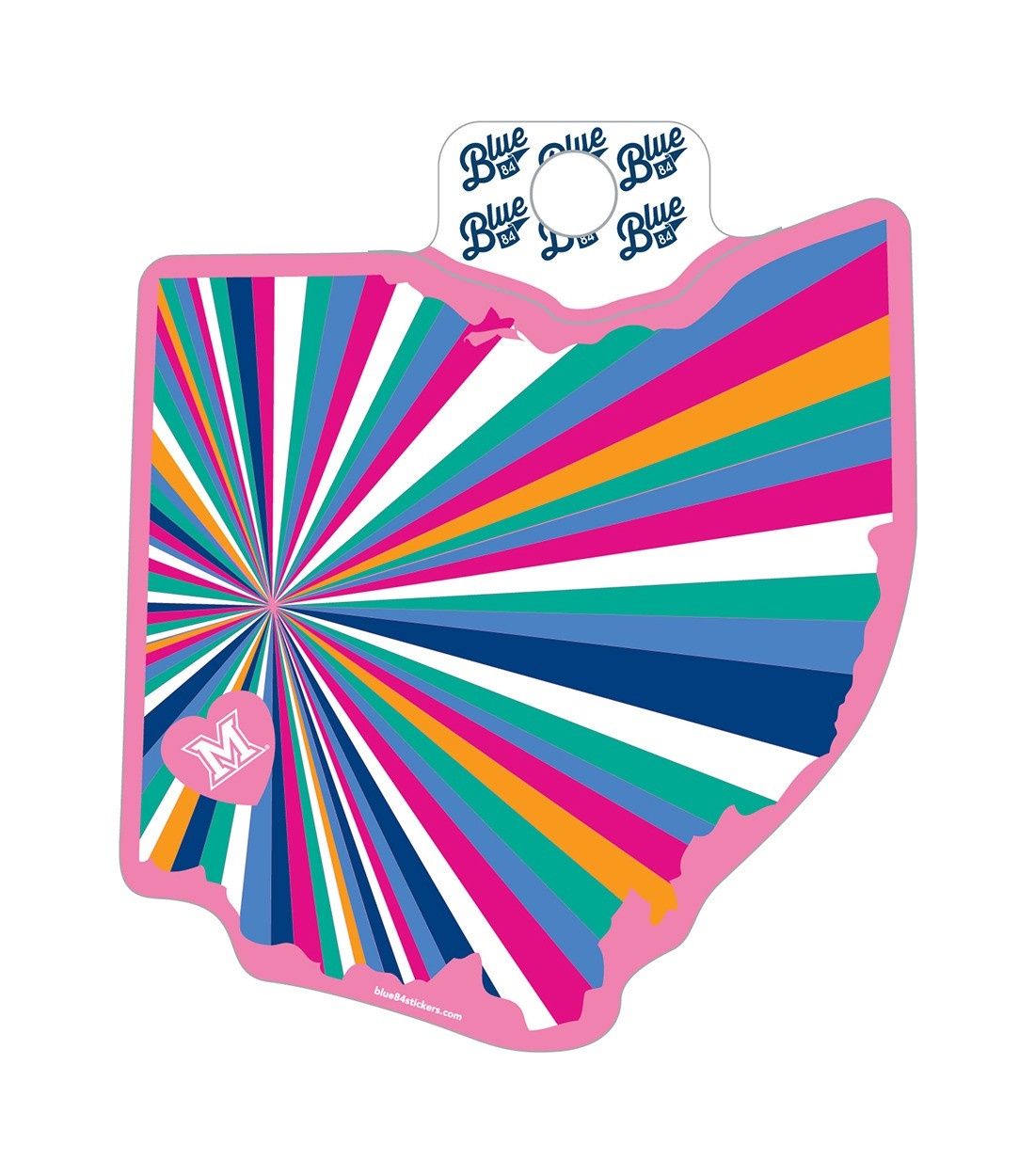 Rays of Color Ohio Sticker