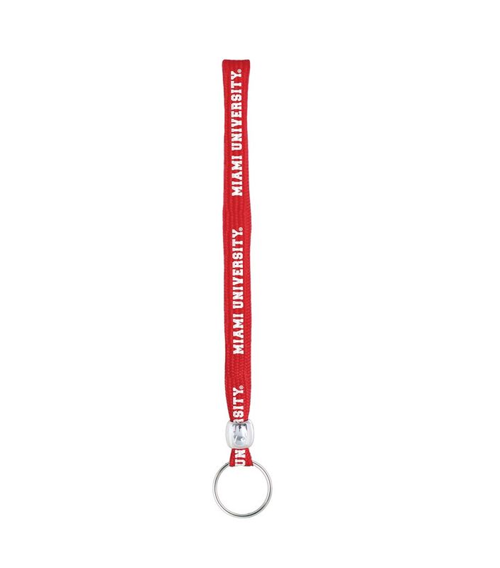 Red &amp; White Miami University Key Strap