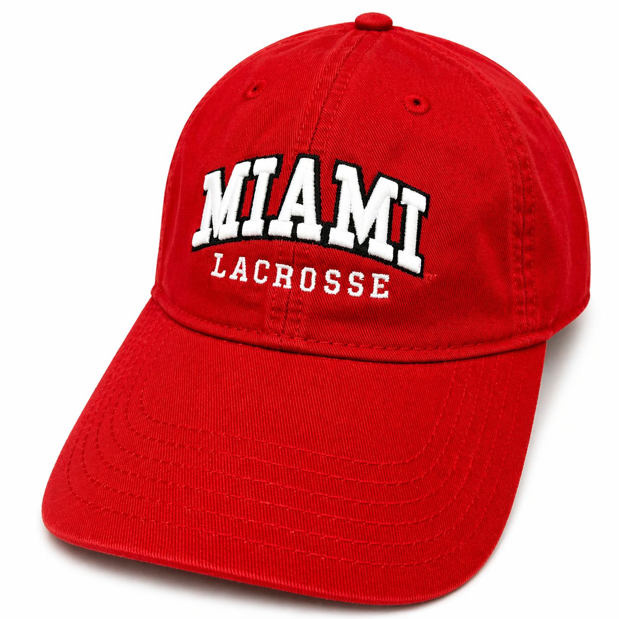 Miami University RedHawks Legacy Scarlet Lacrosse Adjustable Hat – EZA Relaxed Twill Cap