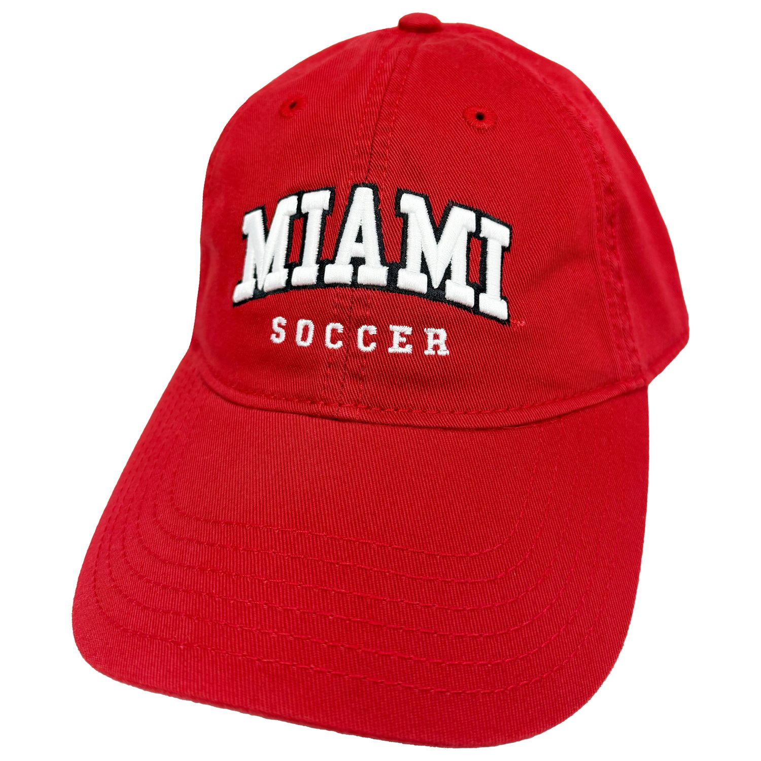 Miami University RedHawks Legacy Scarlet Soccer Adjustable Hat – EZA Relaxed Twill Cap