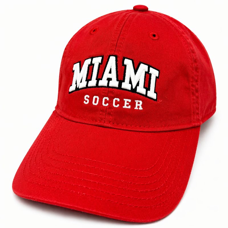 Miami University RedHawks Legacy Scarlet Soccer Adjustable Hat – EZA Relaxed Twill Cap