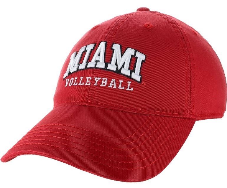 Red Volleyball Adjustable Hat