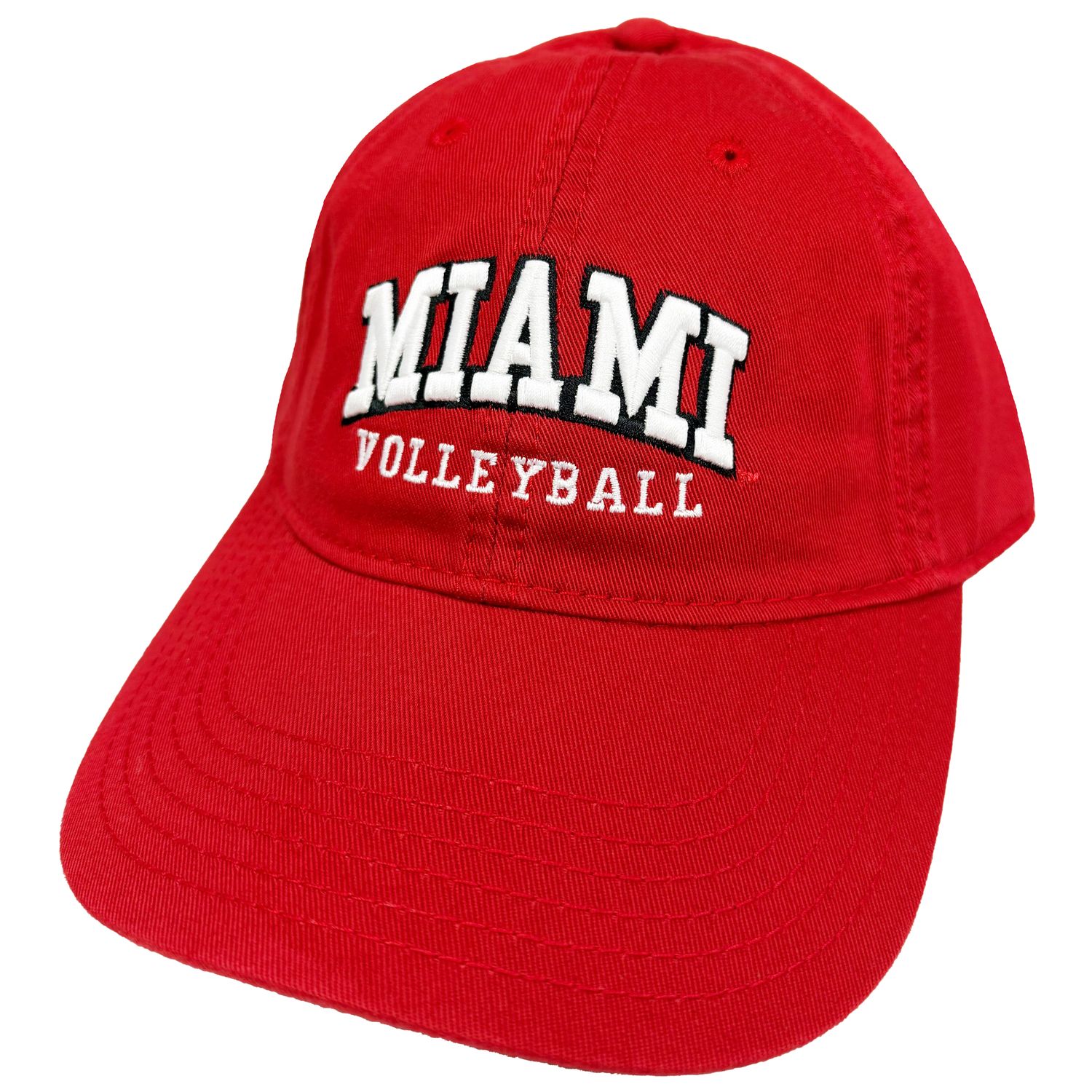 Miami University RedHawks Legacy Scarlet Volleyball Adjustable Hat – EZA Relaxed Twill Cap