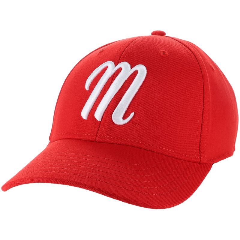 Serge Hat in Scarlet with Script M