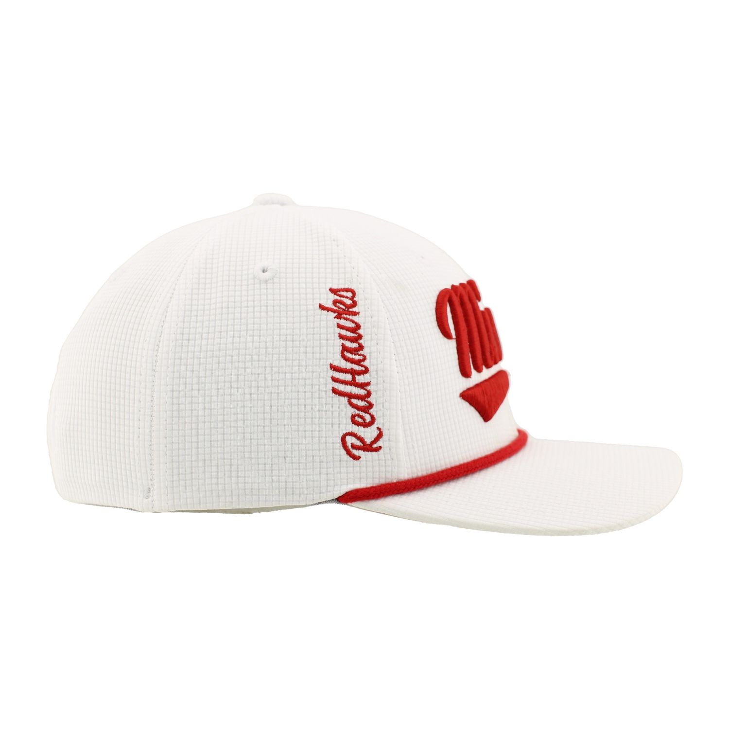 White &amp; Red Miami Rope Tail Hat