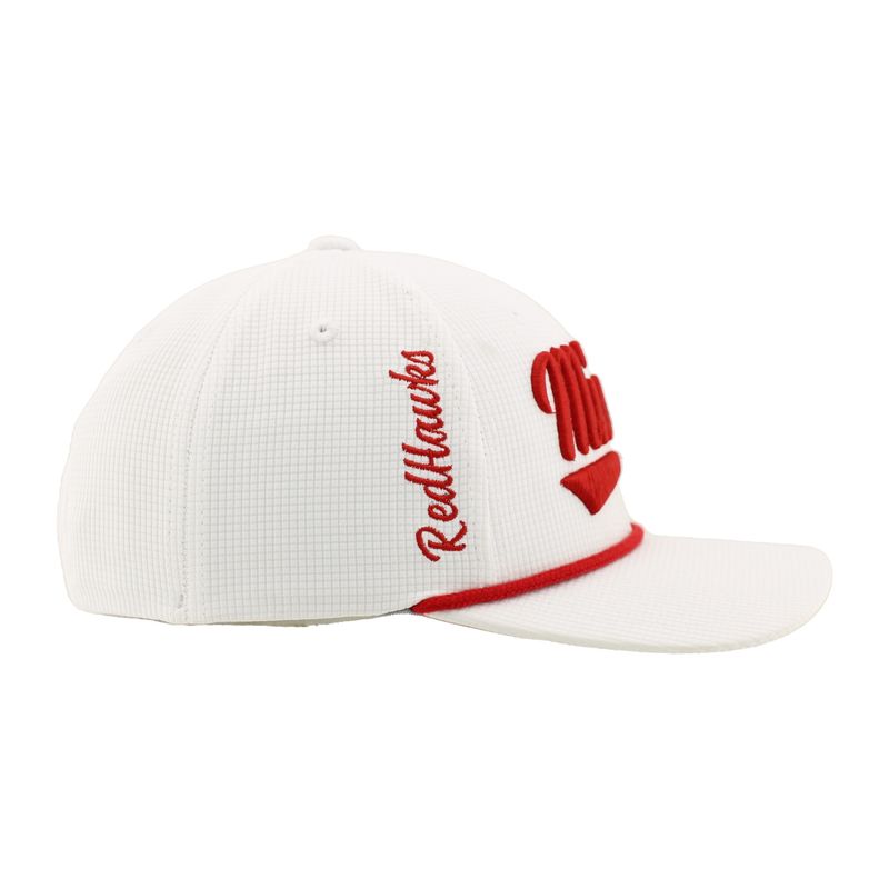 White &amp; Red Miami Rope Tail Hat