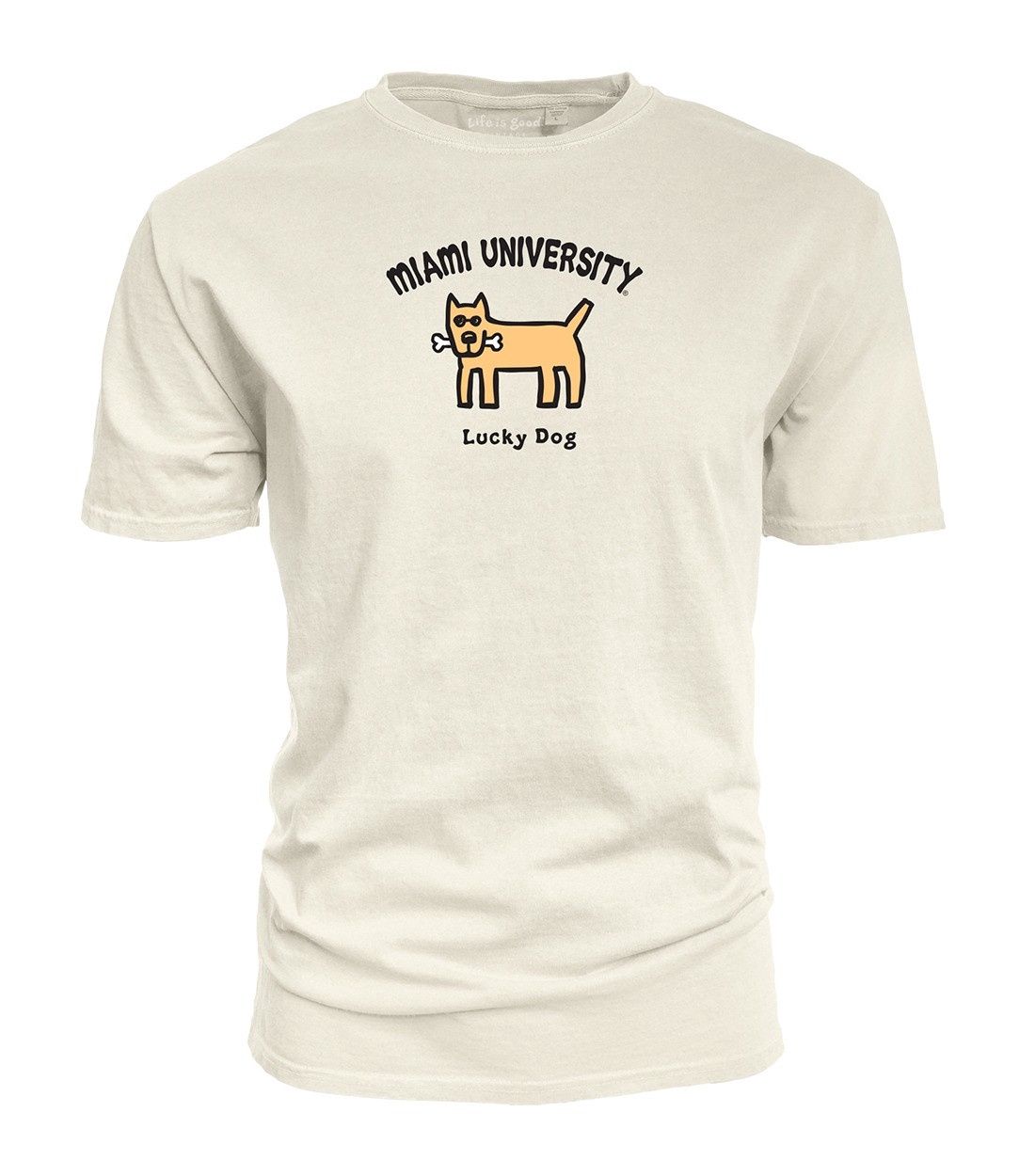 Blue 84 Miami University "Lucky Dog" Life is Good tee, Size: S