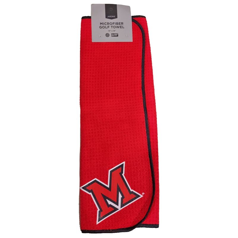 Miami University Red Embroidered Golf Towel