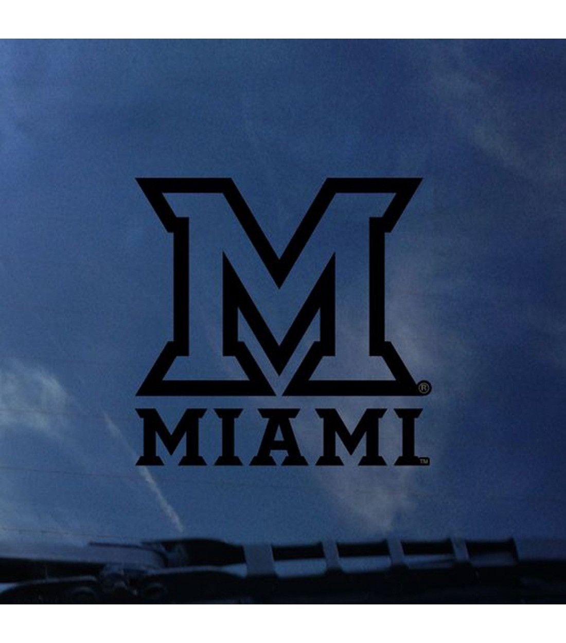 Tonal Black Over Black Block "M" Decal 4x4in