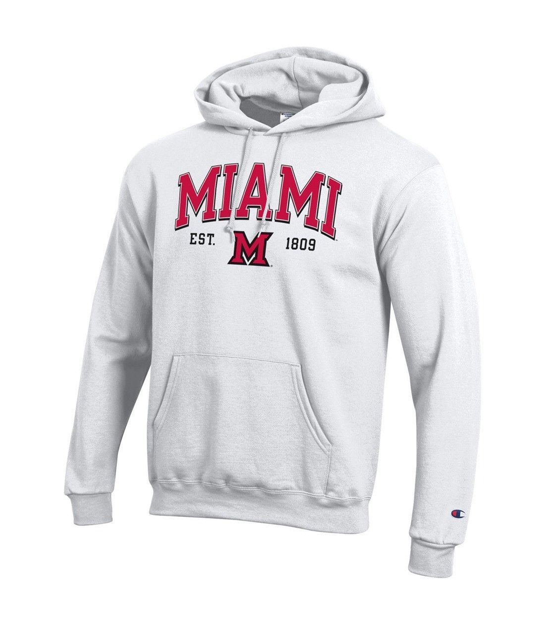 Miami Arched over Block "M" Hoodie, Size: 2XL