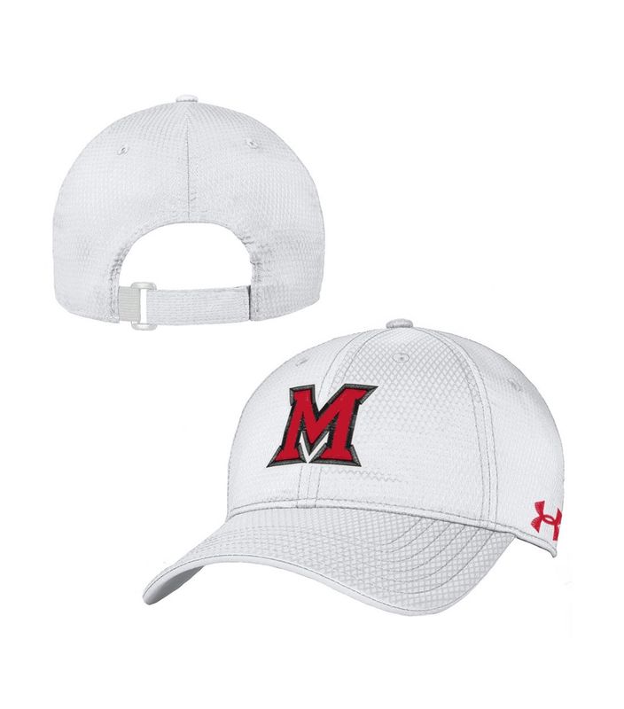 Under Armour Miami University White Adjustable Hat