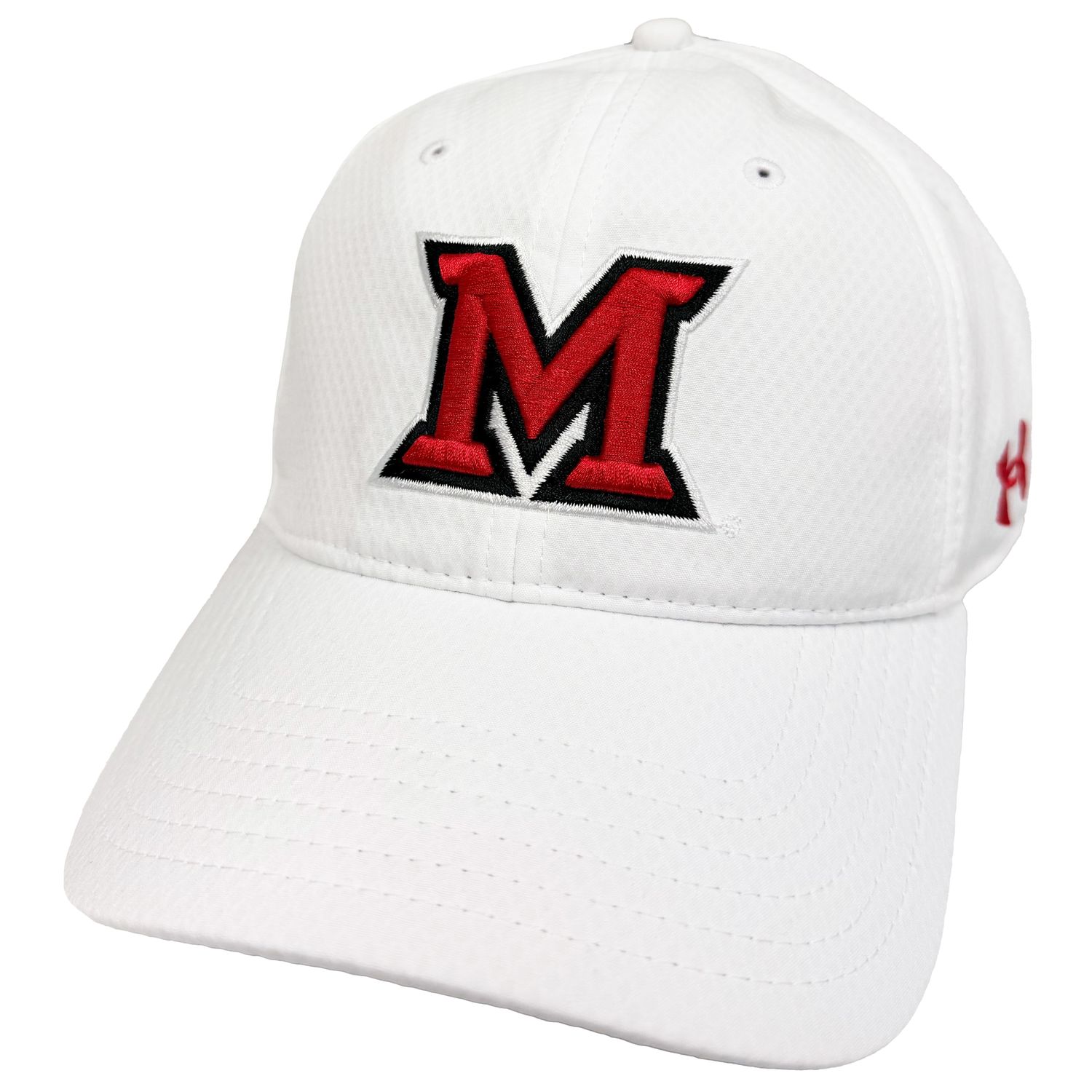 Miami University RedHawks Under Armour White Adjustable Hat