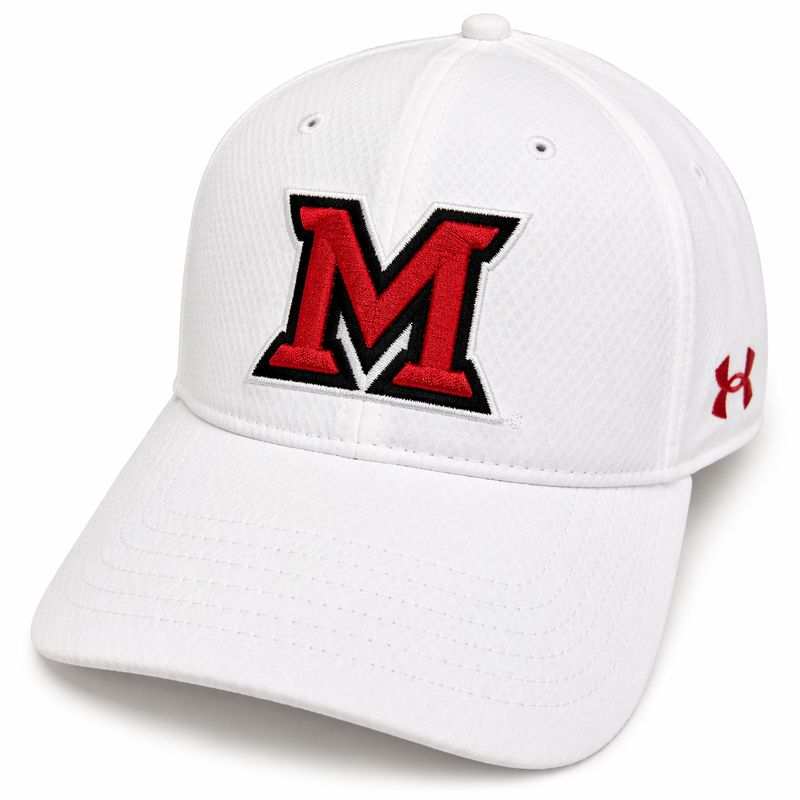 Miami University RedHawks Under Armour White Adjustable Hat