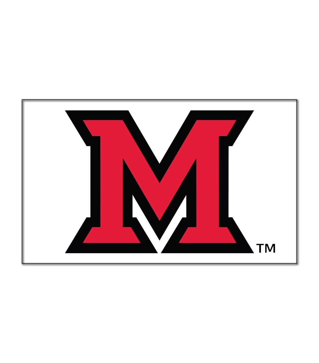 White Miami University M Flag