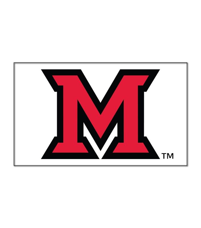 White Miami University M Flag
