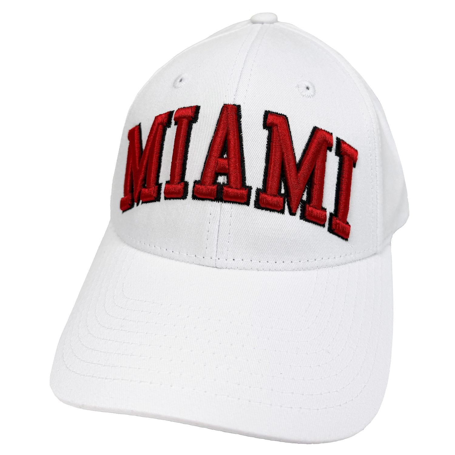 Zephyr Miami University RedHawks White Structured Adjustable Hat with Embroidered “MIAMI”