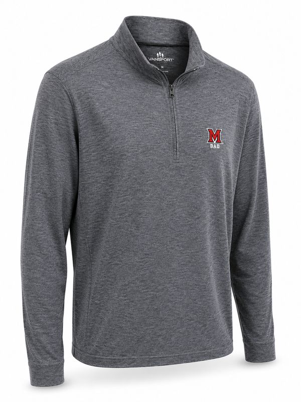 Vantage Miami University Dad Dark Grey Performance 1/4 Zip Pullover