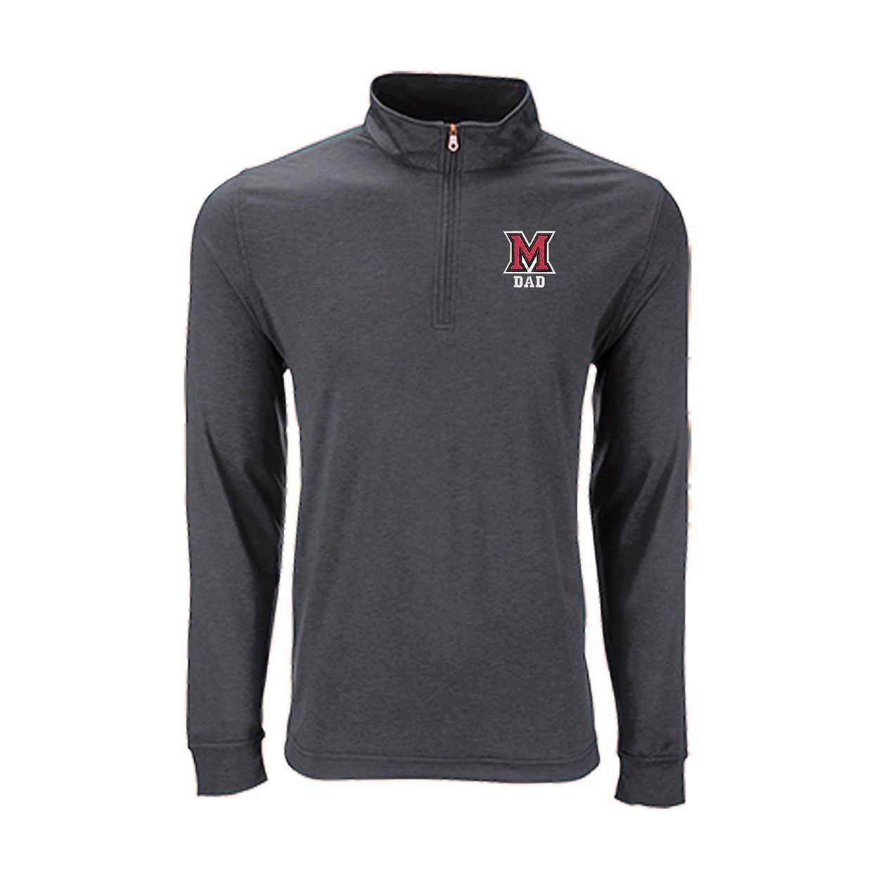 Vantage Miami University Dad Dark Grey Performance 1/4 Zip Pullover, Size: 2XL