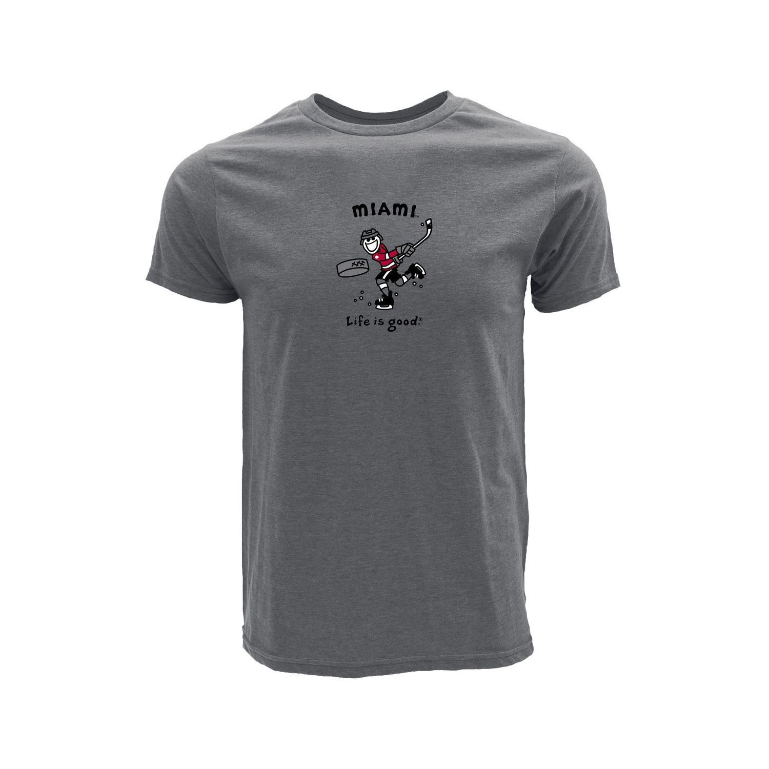 Miami RedHawks Blue 84 "Life is good" Hockey T-shirt, Size: S