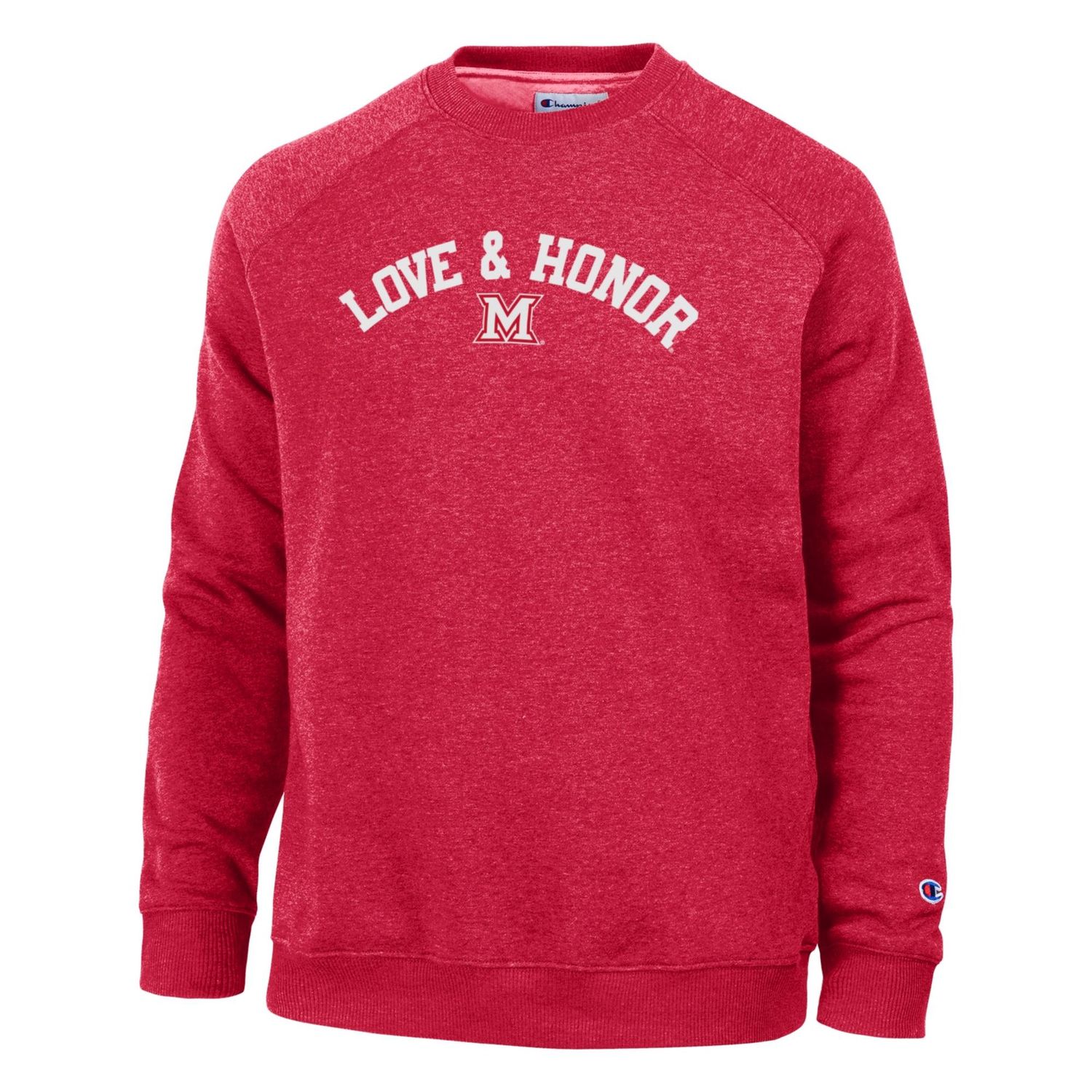 Heather Red Triumph Love &amp; Honor Crew, Size: S