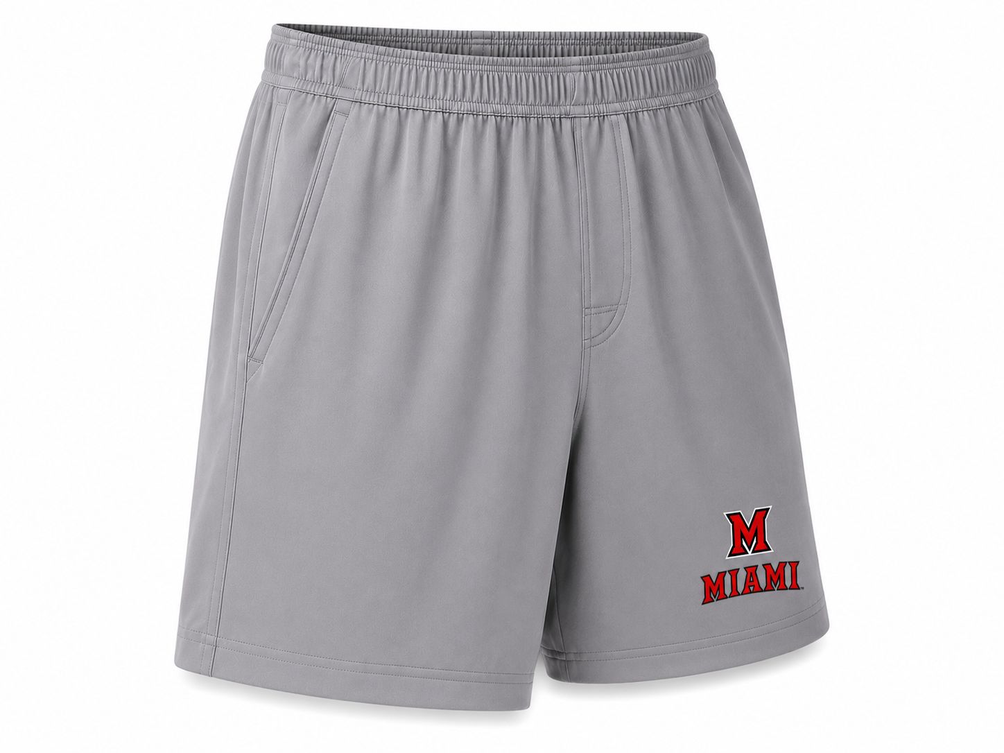 Boxercraft Miami University Riptide Grey Performance Shorts, Size: S