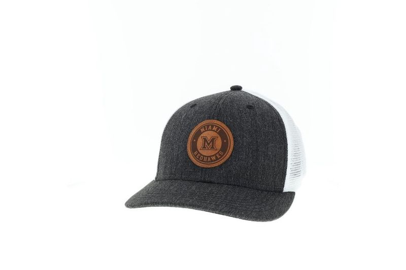 Legacy Miami Trucker Hat w/ Leather Circle Patch