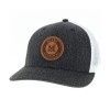 Legacy Miami Trucker Hat w/ Leather Circle Patch, Color: BLACK