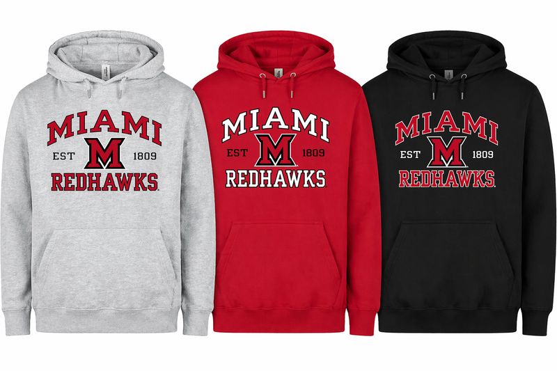 Miami RedHawks Block M/Est. 1809 Heavyweight Hoodie