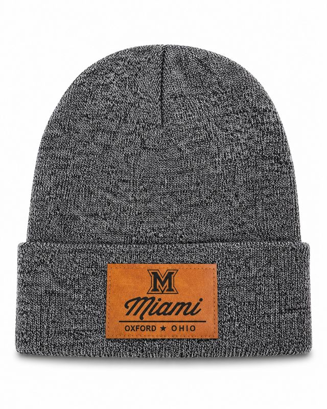 Legacy Miami University RedHawks Grey/Black Marled Cuffed Beanie
