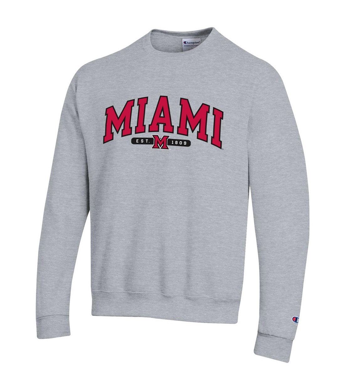Miami Arch over Block "M" Oxford Sweatshirt, Size: S