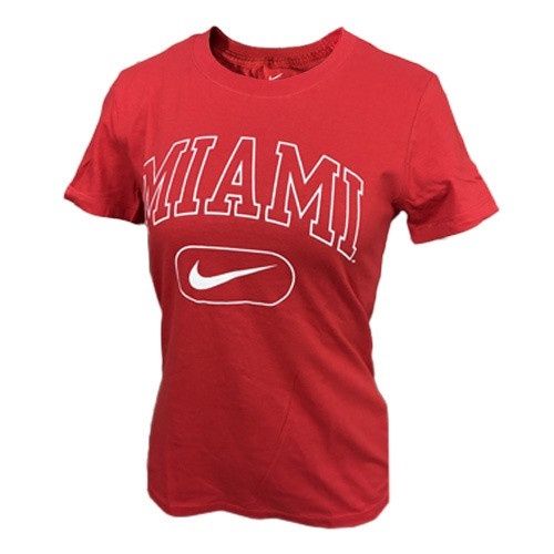 Miami RedHawks Nike Women's Miami Swoosh T-shirt, Size: XS