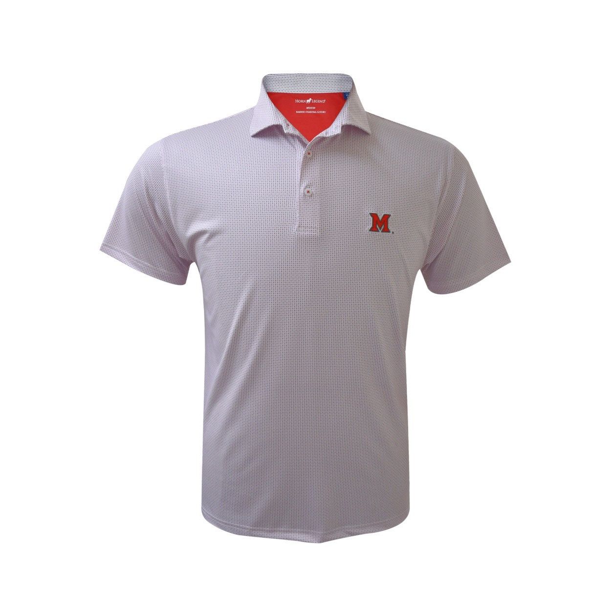 Horn Legend Miami White Checkered Polo, Size: 2XL