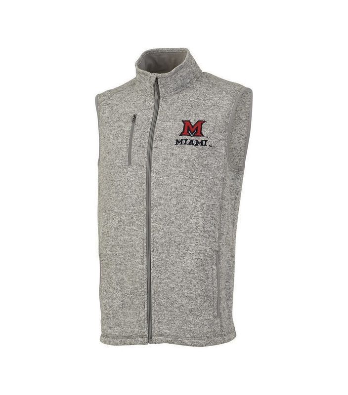 Miami University Heathered Gray Full Zip Vest